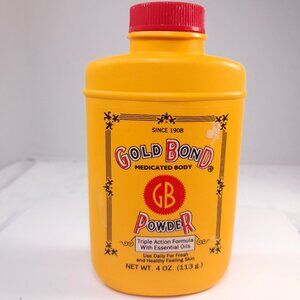 Gold Bond Medicated Body Powder Original Strength 4 oz WITH Talc yellow bottle
